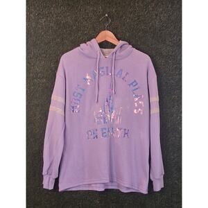 Disney Parks Walt Disney World Hoodie Medium Lavender Iridescent Castle Women's